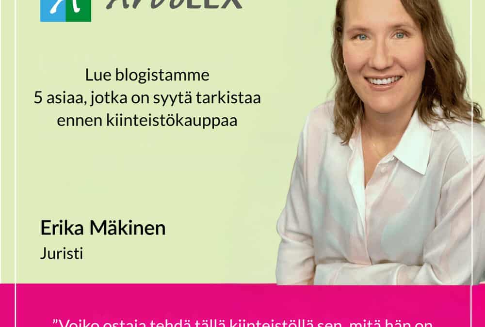 5 asiaa jotka on syytä tarkastaa ennen kiinteistökauppaa