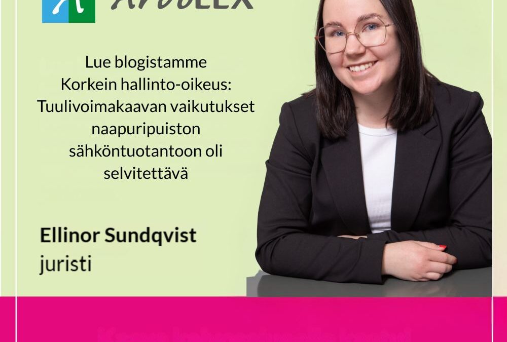 Tuulivoimakaavan vaikutukset naapuripuiston sähköntuotantoon oli selvitettävä